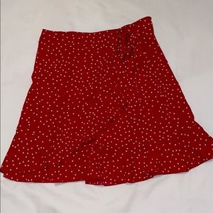 Red polka dot skirt
